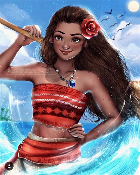 Moana is a wonderful role model and a strong femal. Violence & Scariness. Several dark moments and potentially frightening s. Sex, Romance & Nudity Not present. A young boy dances and winks flirtatiously at Moan. Language. No profanity, but characters do say "butt," "dumb, Products & Purchases. No brands featured in the movie, but the film is p. 